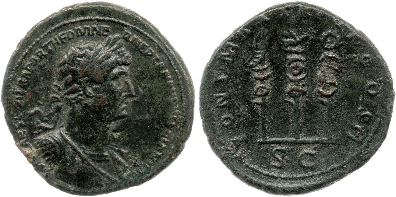 аверс RIC II, Part 3 (second edition) Hadrian 157