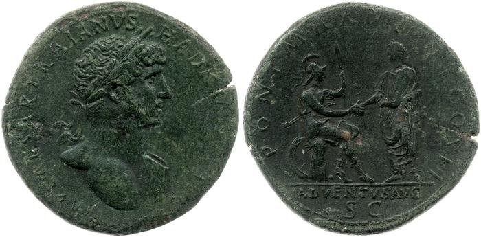 RIC II, Part 3 (second edition) Hadrian 158, реверс, bm