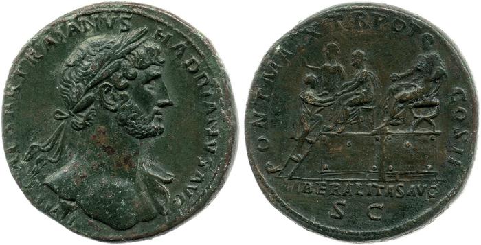 RIC II, Part 3 (second edition) Hadrian 163, реверс, bm