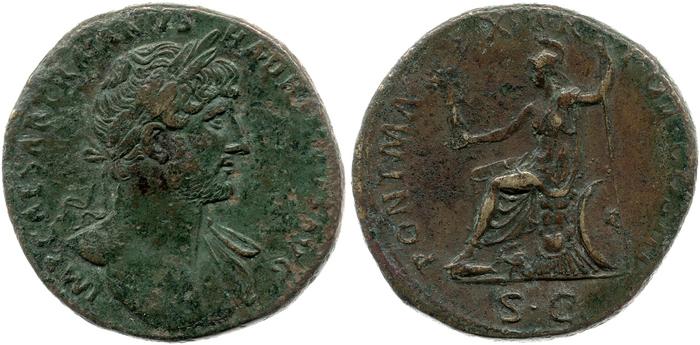 RIC II, Part 3 (second edition) Hadrian 254, реверс, bm