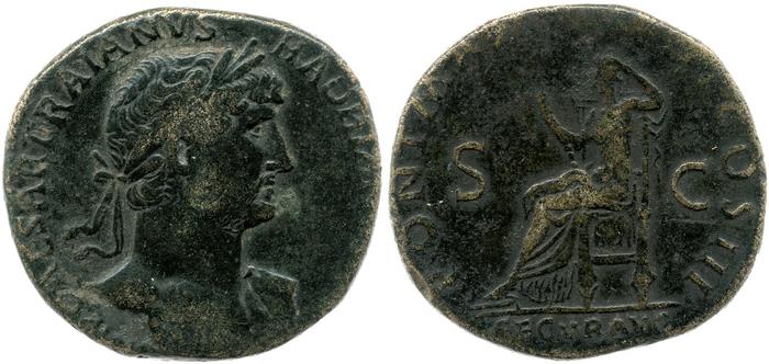 RIC II, Part 3 (second edition) Hadrian 239, реверс, bm
