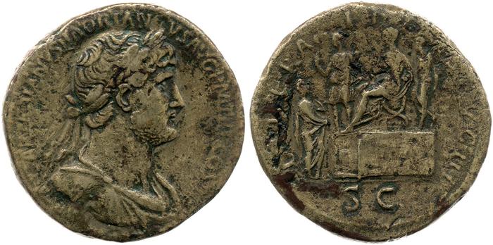 RIC II, Part 3 (second edition) Hadrian 421, реверс, bm
