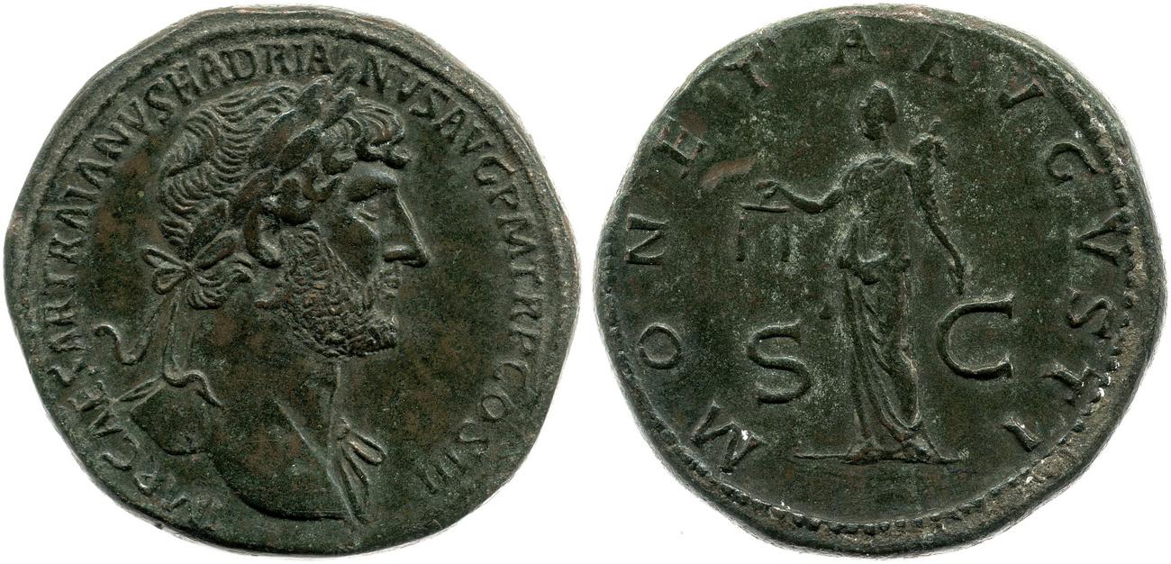 аверс RIC II, Part 3 (second edition) Hadrian 432