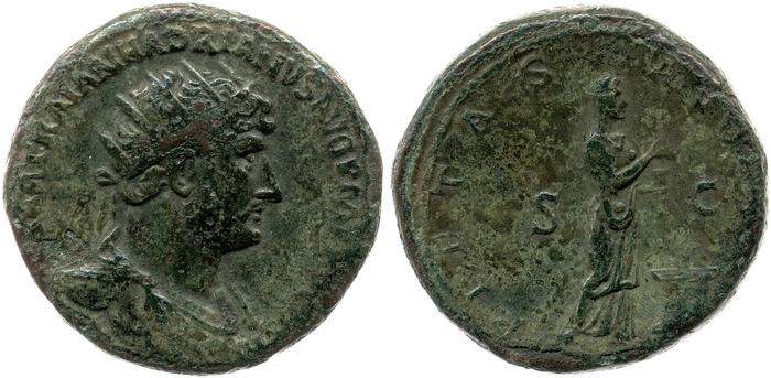 RIC II, Part 3 (second edition) Hadrian 478, реверс, bm