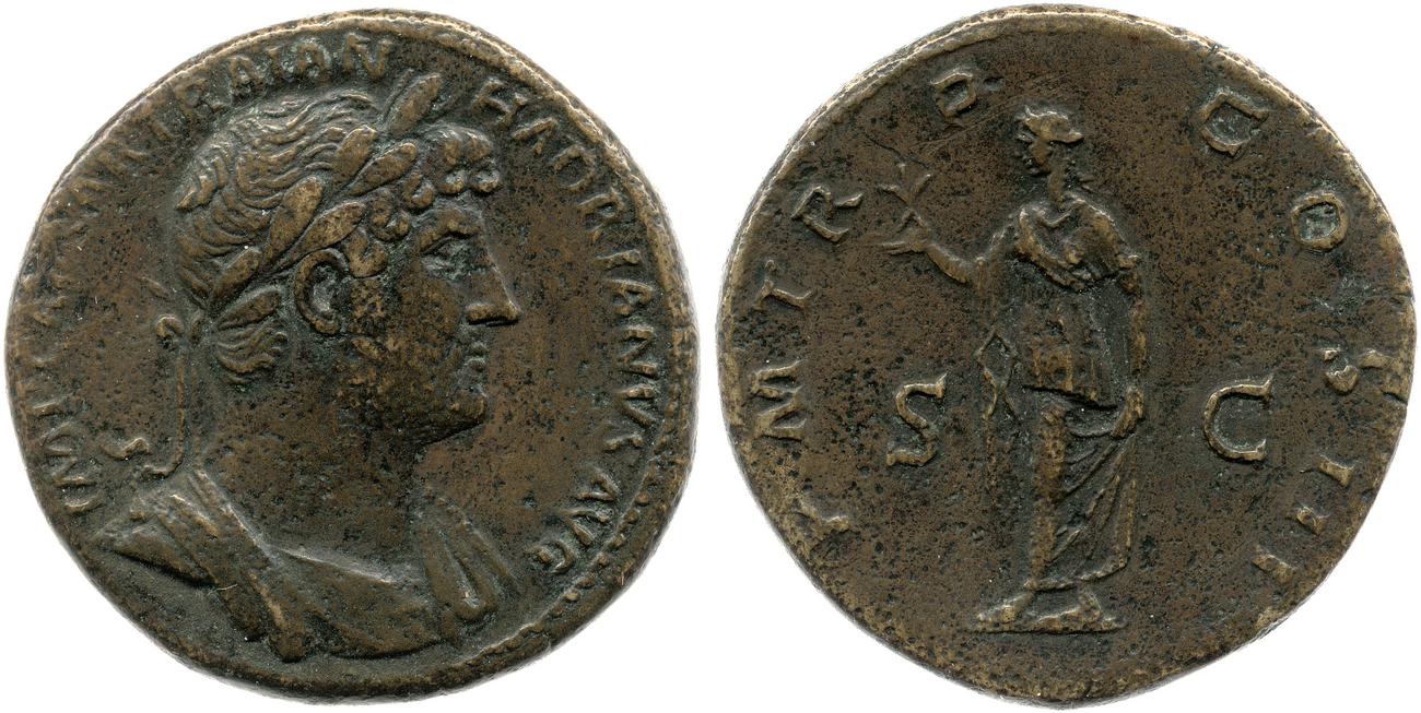 RIC II, Part 3 (second edition) Hadrian 680, аверс, bm