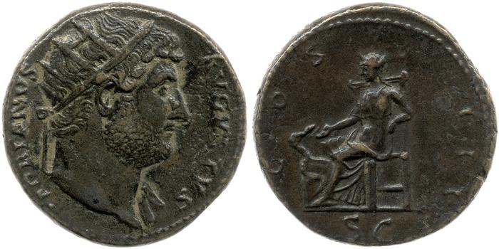 RIC II, Part 3 (second edition) Hadrian 877, реверс, bm