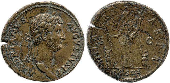 RIC II, Part 3 (second edition) Hadrian 988, реверс, bm