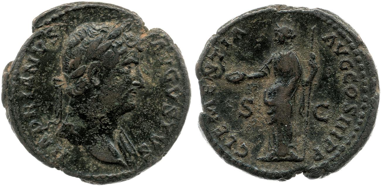 RIC II, Part 3 (second edition) Hadrian 1187, аверс, bm