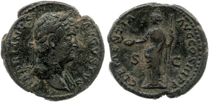 RIC II, Part 3 (second edition) Hadrian 1187, реверс, bm