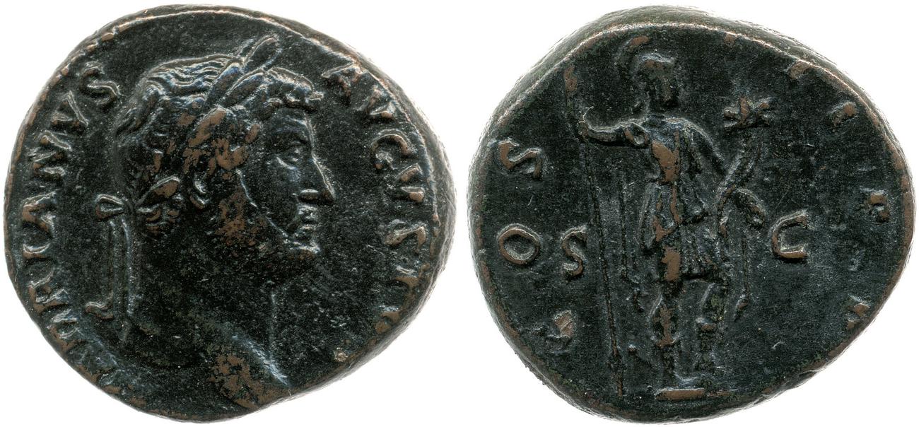RIC II, Part 3 (second edition) Hadrian 1372, аверс, bm
