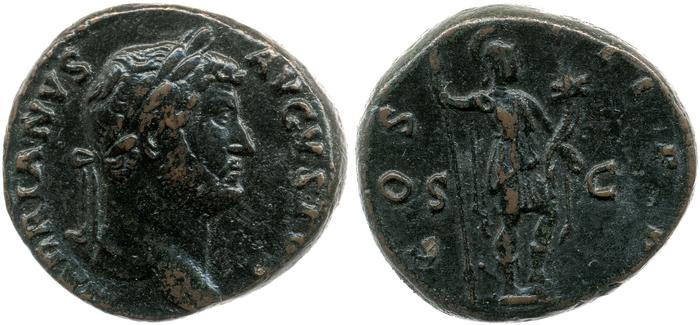 RIC II, Part 3 (second edition) Hadrian 1372, реверс, bm