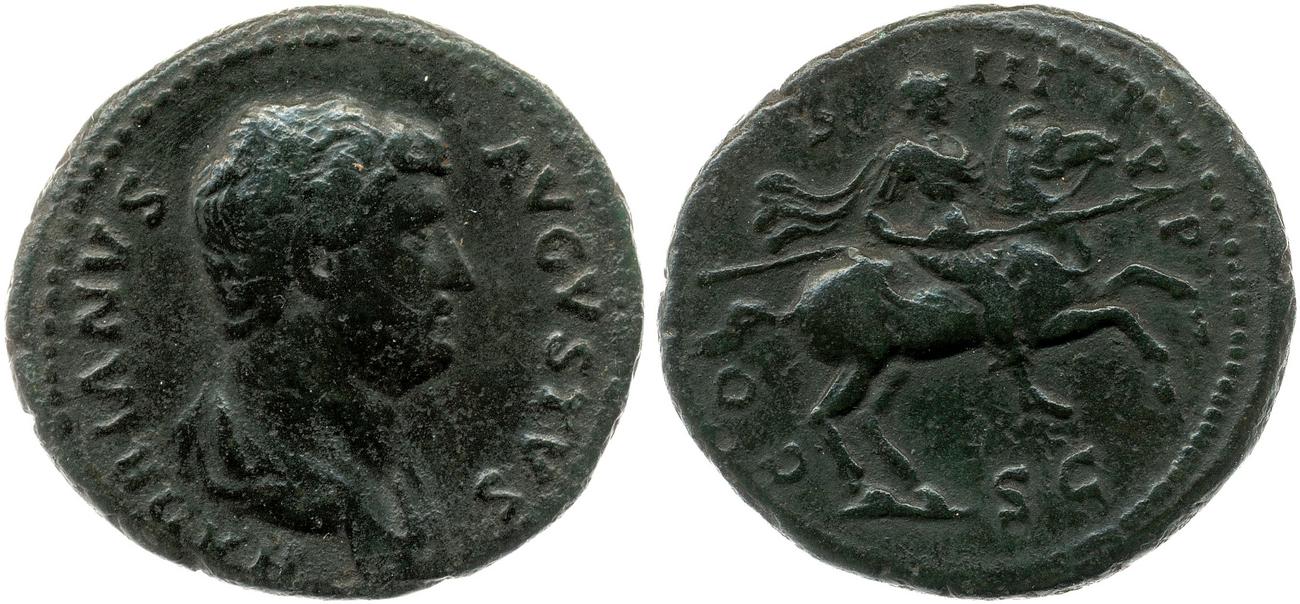 RIC II, Part 3 (second edition) Hadrian 1361, аверс, bm
