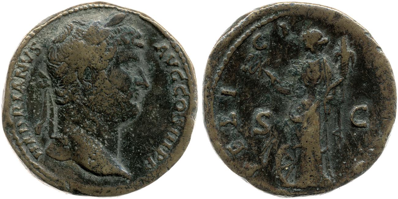 аверс RIC II, Part 3 (second edition) Hadrian 2250