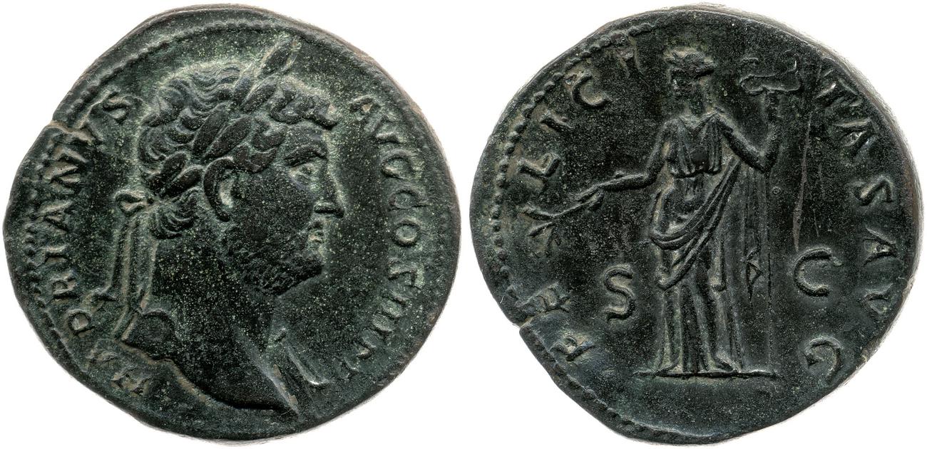 RIC II, Part 3 (second edition) Hadrian 2255, аверс, bm