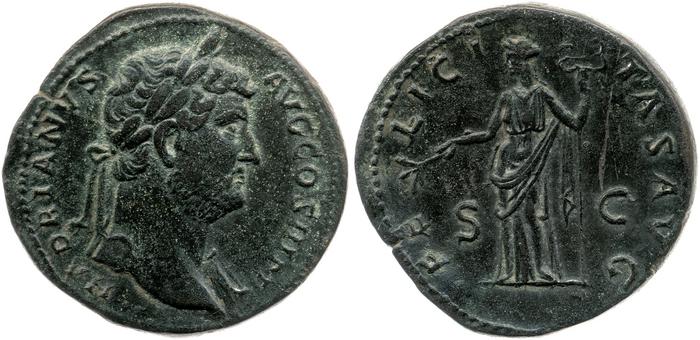 RIC II, Part 3 (second edition) Hadrian 2255, реверс, bm