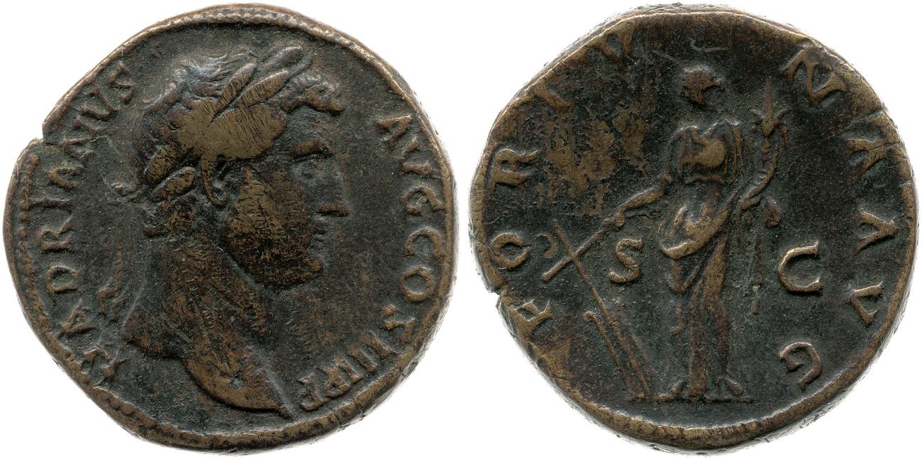 RIC II, Part 3 (second edition) Hadrian 2410, аверс, bm