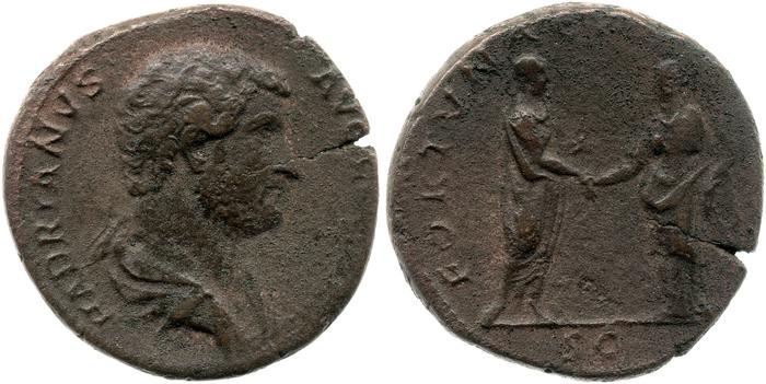 RIC II, Part 3 (second edition) Hadrian 2098, реверс, bm