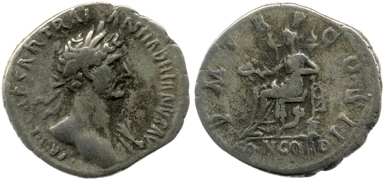 RIC II, Part 3 (second edition) Hadrian 108, аверс, bm
