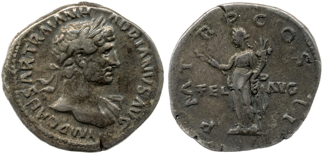 RIC II, Part 3 (second edition) Hadrian 134, аверс, bm