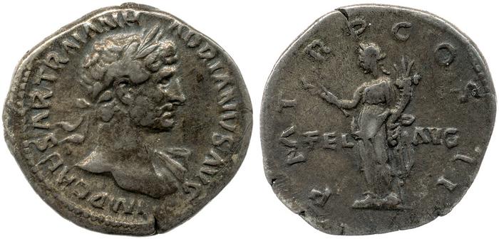 RIC II, Part 3 (second edition) Hadrian 134, реверс, bm