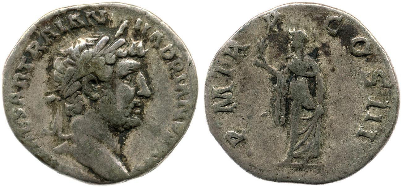 аверс RIC II, Part 3 (second edition) Hadrian 601