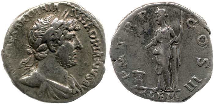 RIC II, Part 3 (second edition) Hadrian 500, реверс, bm
