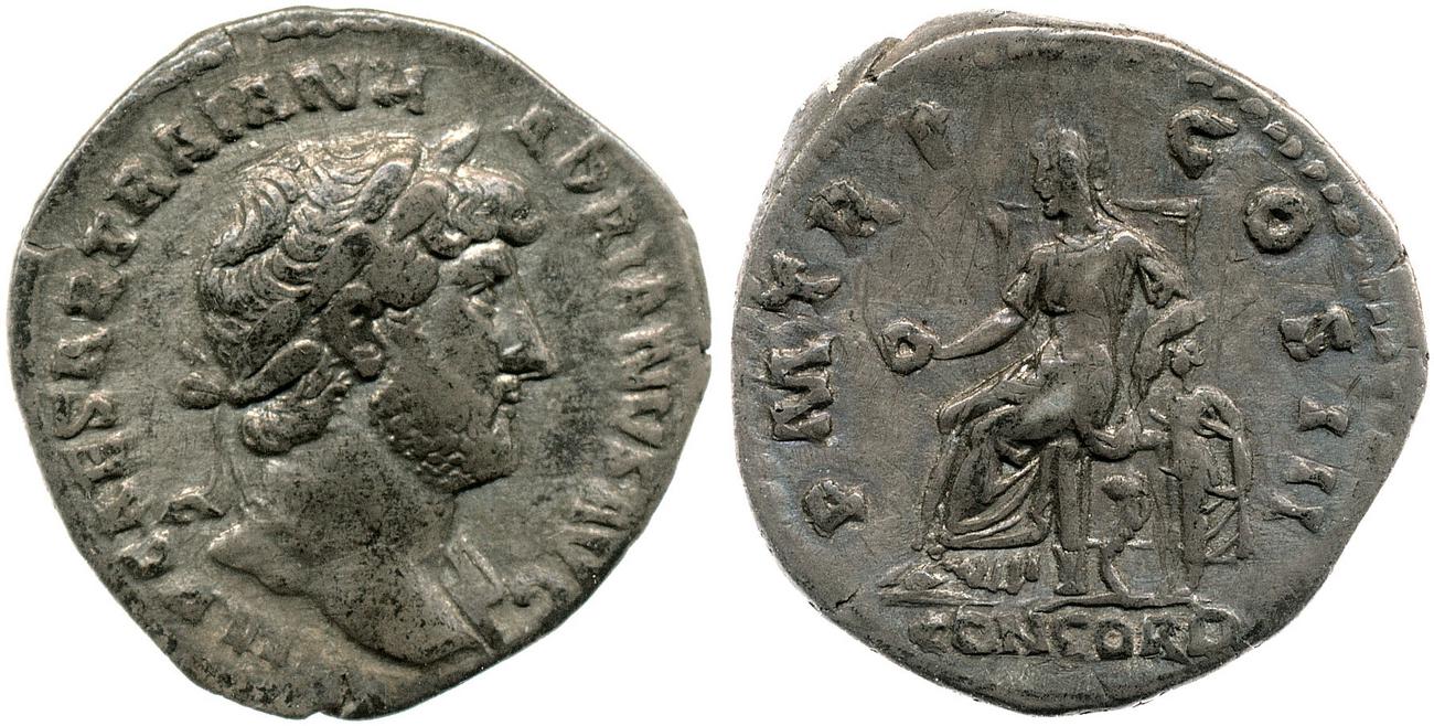 аверс RIC II, Part 3 (second edition) Hadrian 204