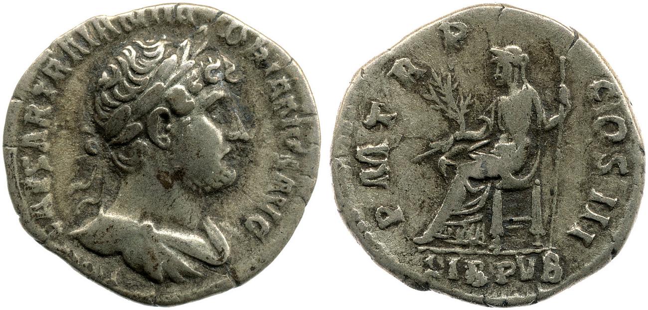 RIC II, Part 3 (second edition) Hadrian 367, аверс, bm