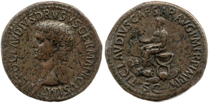 RIC I (second edition) Claudius 109, реверс, bm