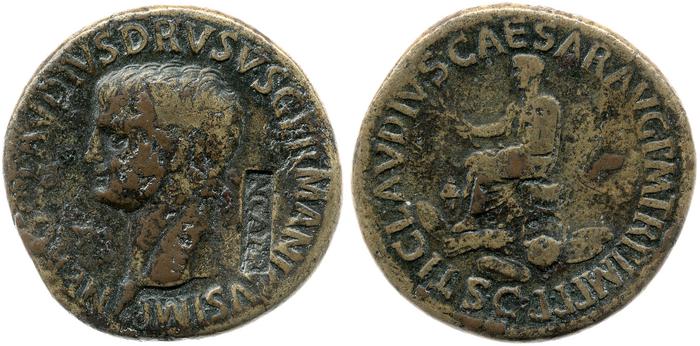 RIC I (second edition) Claudius 109, реверс, bm