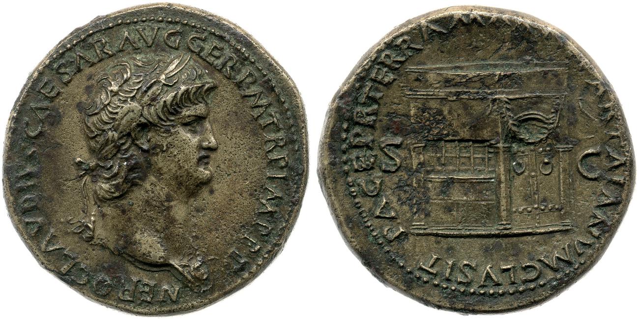 RIC I (second edition) Nero 266, аверс, bm