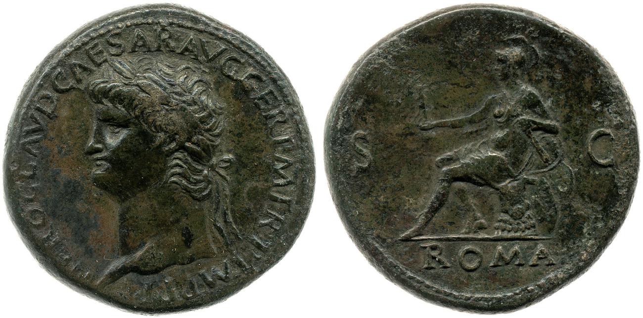 RIC I (second edition) Nero 274, аверс, bm