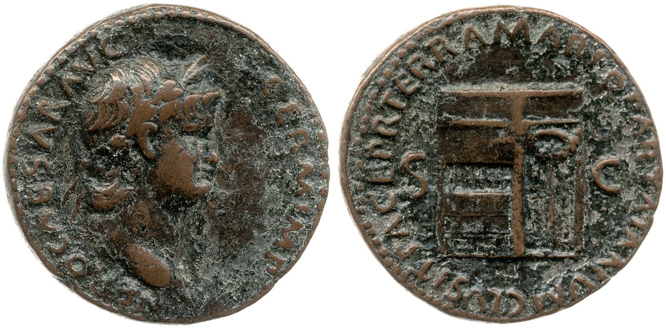RIC I (second edition) Nero 300, аверс, bm