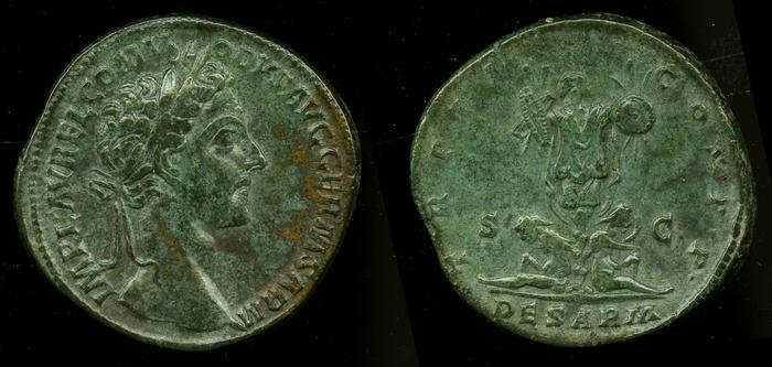 реверс RIC III Marcus Aurelius 1571