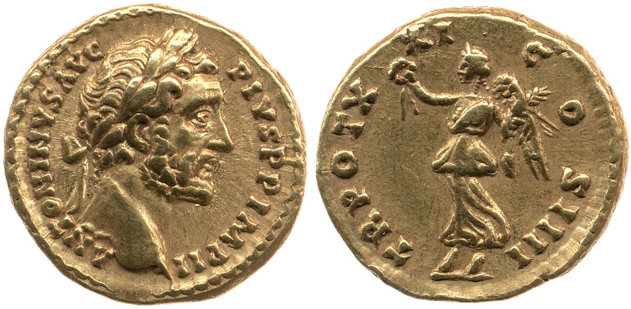 RIC III Antoninus Pius 281A, аверс, bm