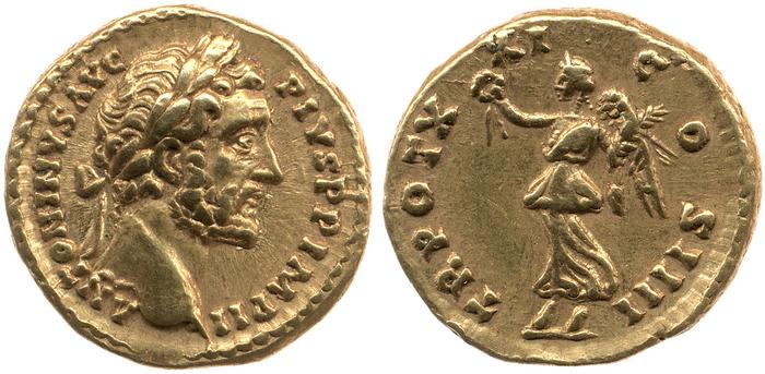 RIC III Antoninus Pius 281A, реверс, bm