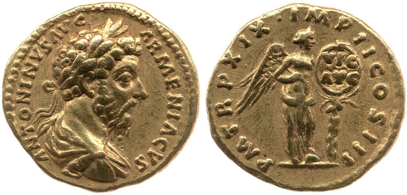 аверс RIC III Marcus Aurelius 129