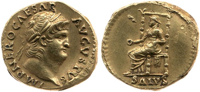 RIC I (second edition) Nero 66, реверс, bm