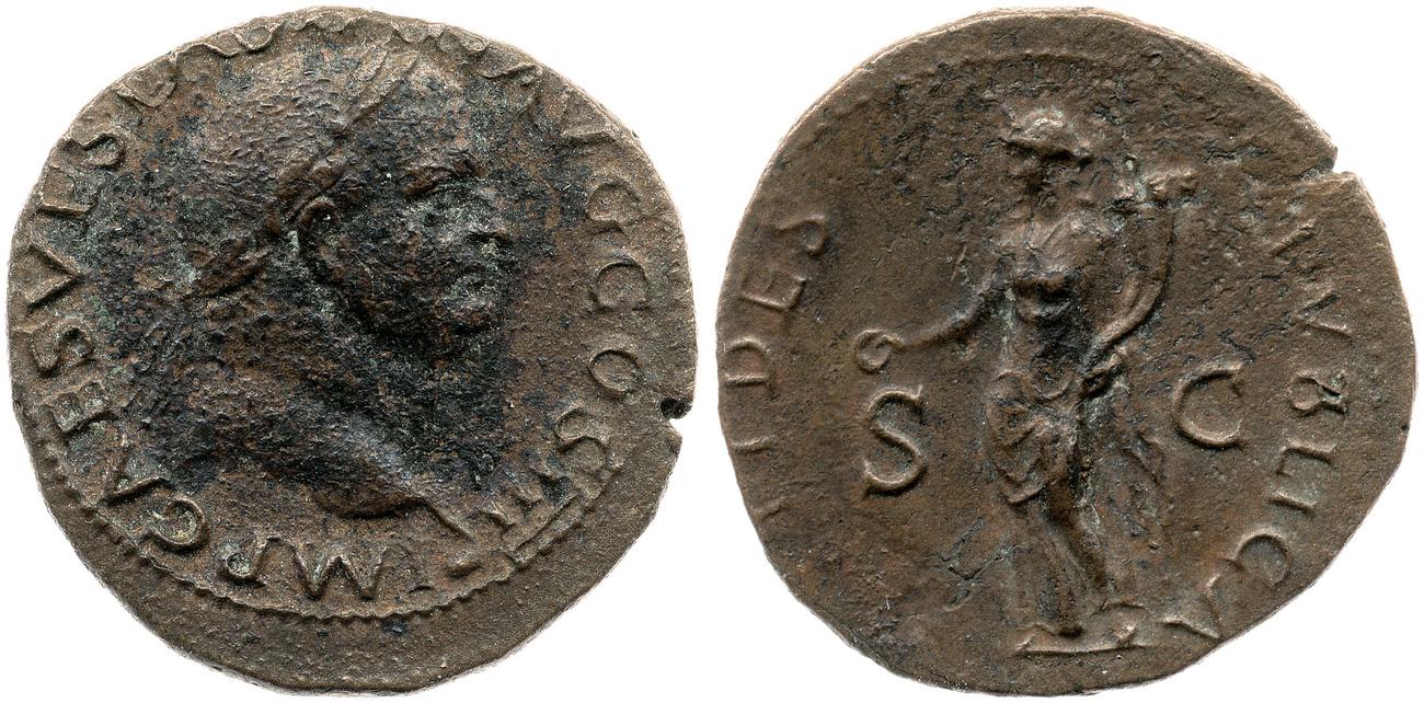 RIC II, Part 1 (second edition) Vespasian 1164, аверс, bm