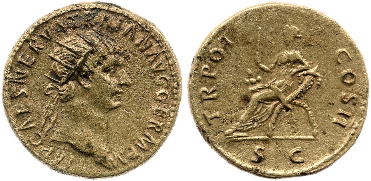 RIC II Trajan 385, аверс, bm
