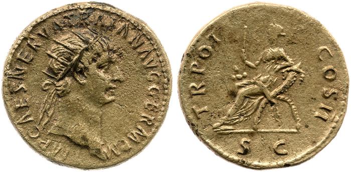 RIC II Trajan 385, реверс, bm