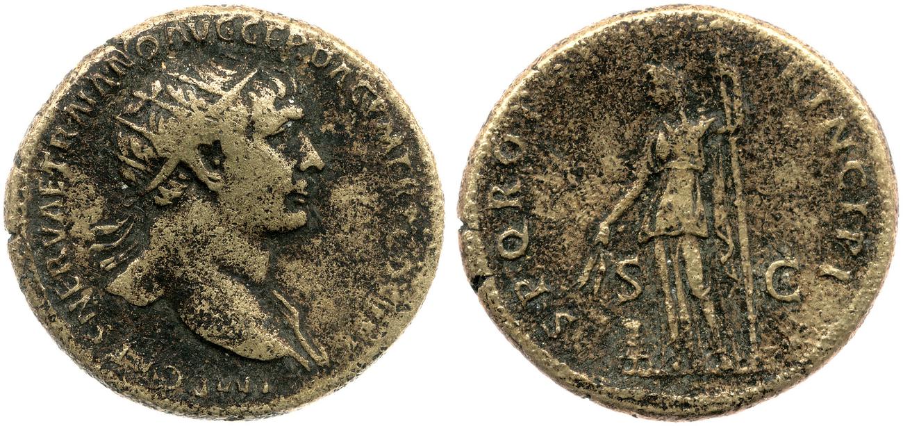 RIC II Trajan 481, аверс, bm