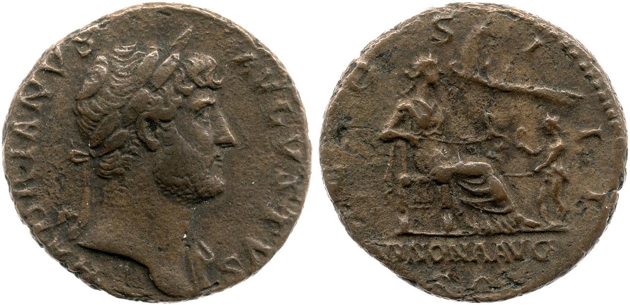 RIC II, Part 3 (second edition) Hadrian 745, аверс, bm
