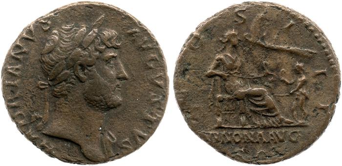 RIC II, Part 3 (second edition) Hadrian 745, реверс, bm