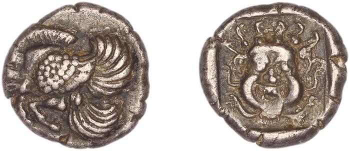 реверс Clazomenae Dengate 1967 IG hemidrachms