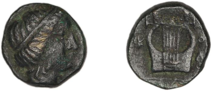 Colophon Kinns 1980 Period I.1, AE 1, реверс, bm