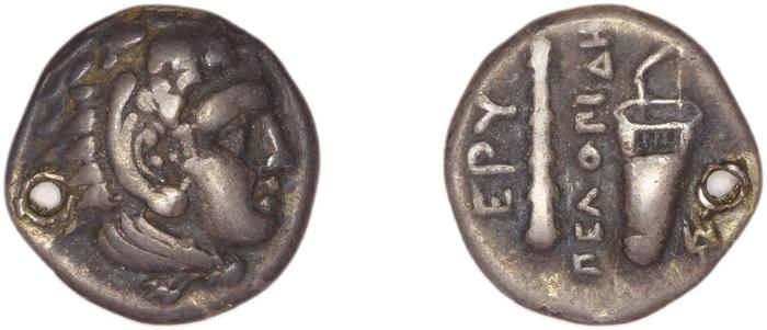 Erythrae Kinns 1980 Period II.2, AR 1, реверс, bm