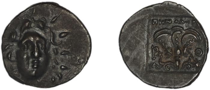 Rhodes Jenkins 1989 Group E hemidrachms, реверс, bm