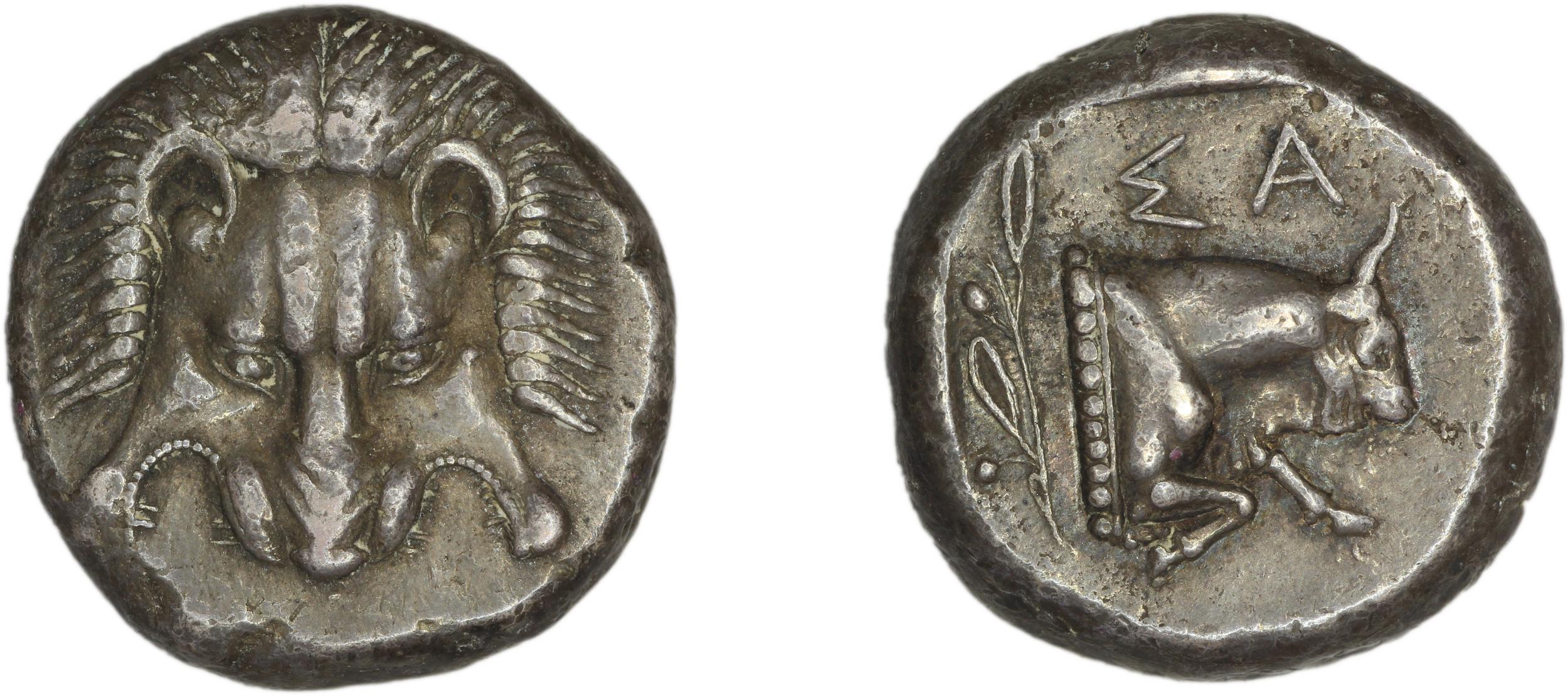 Samos Barron 1966 Class V tetradrachms, аверс, bm