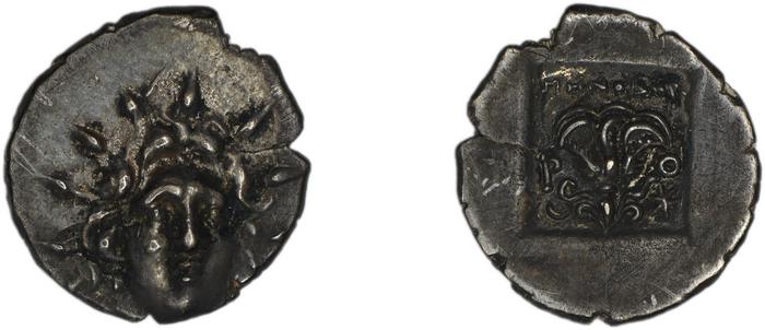 Rhodes Jenkins 1989 Group E hemidrachms, реверс, bm
